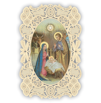 BILD KRIPPENSZENE Spitzenbildchen